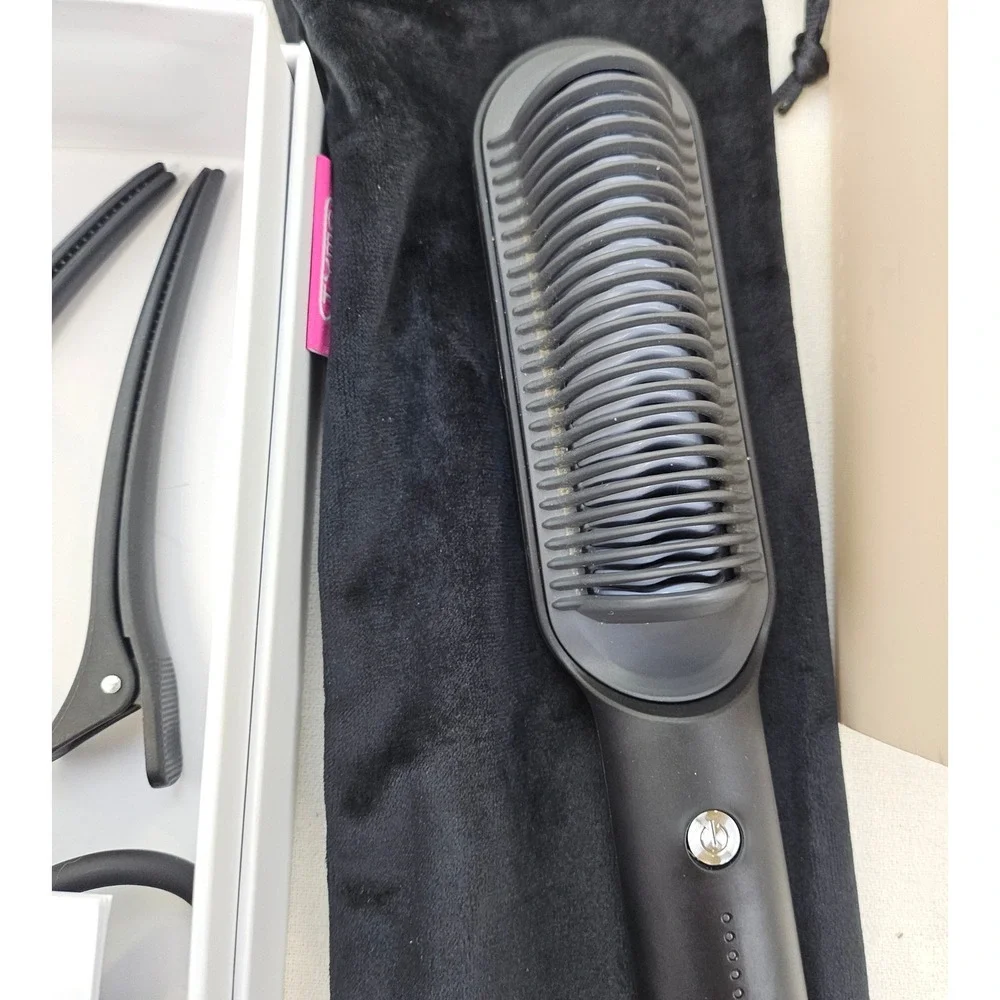 TYMO RING Hair Straightening Comb HC100 Black Pink Professional Styling Set‎
